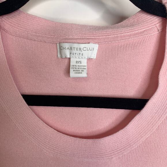 Charter Club Pale Pink Sweater Shell Sz Small Petite - Picture 3 of 3